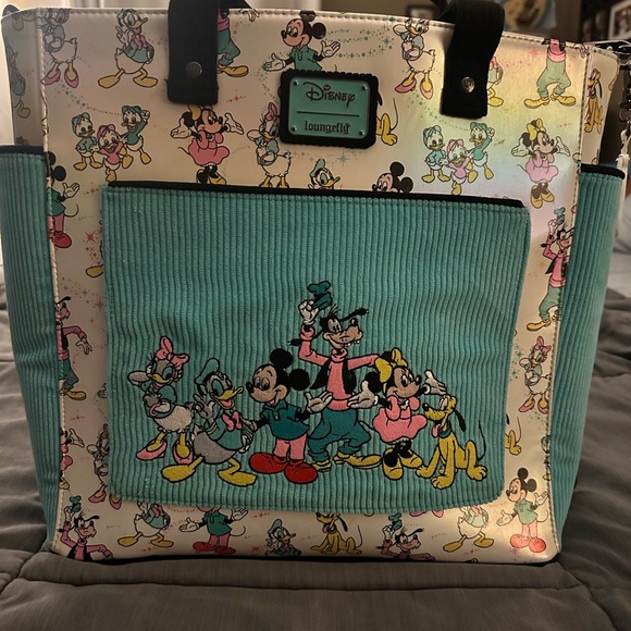 Loungefly Blue and White Disney Character Tote - Picture 2 of 6